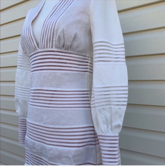 Zimmermann White Long Sleeve Dress - Picture 4 of 6